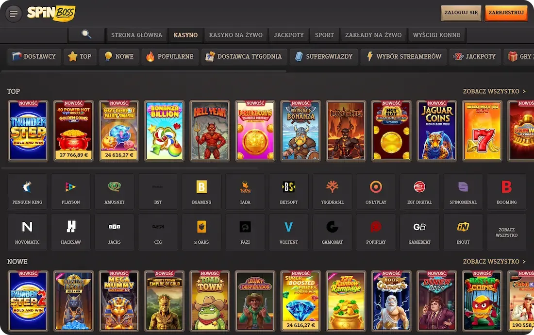 Spinboss Casino gry